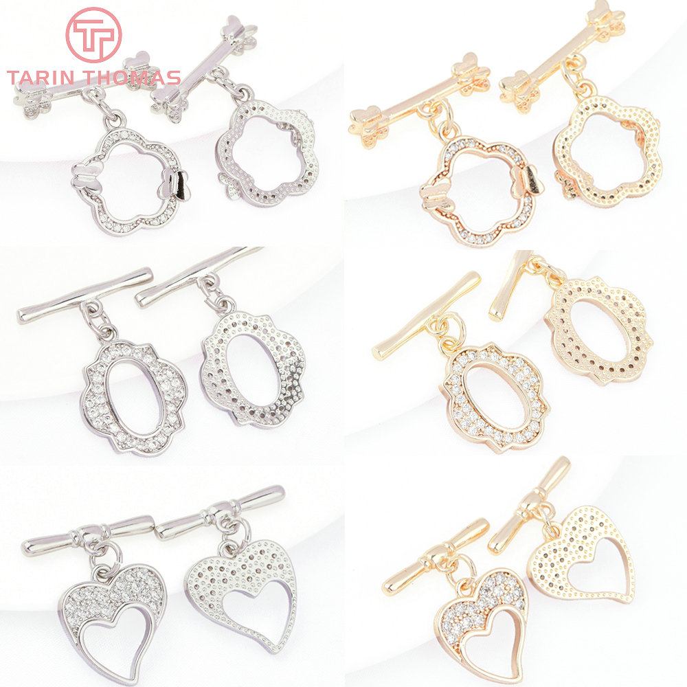 Toggle Clasp Gold - (8193) 4 Sets 24K Goudkleur Messing