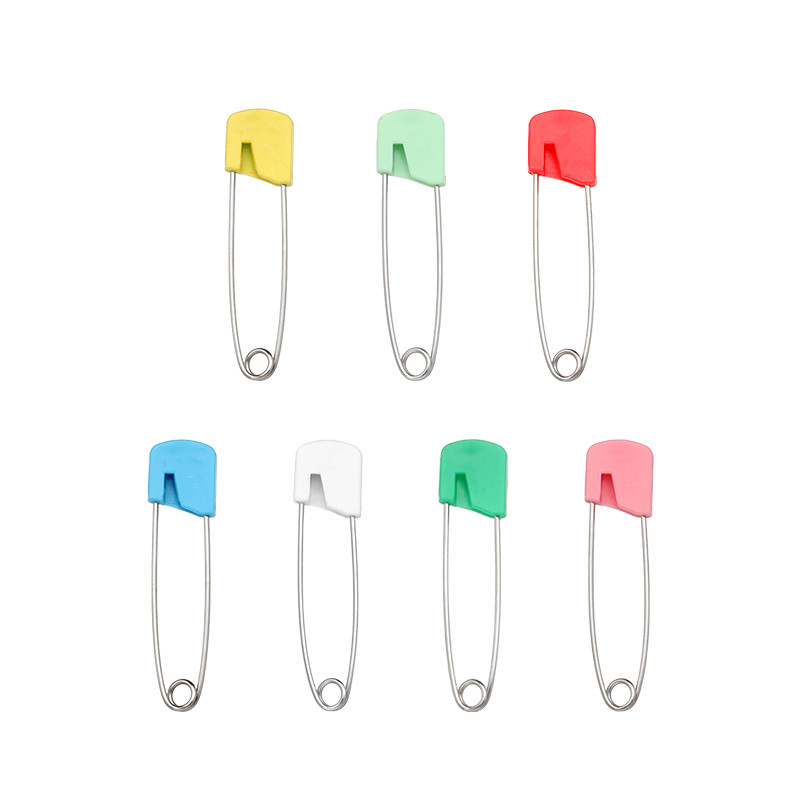 Head Pin Assorted - Babyveiligheidsspelden, roestvrij staal met plastic slotkop,