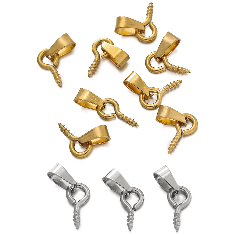 Jewelry Making Charms - 20 sets roestvrijstalen bail-sluitingen met schroefogen,