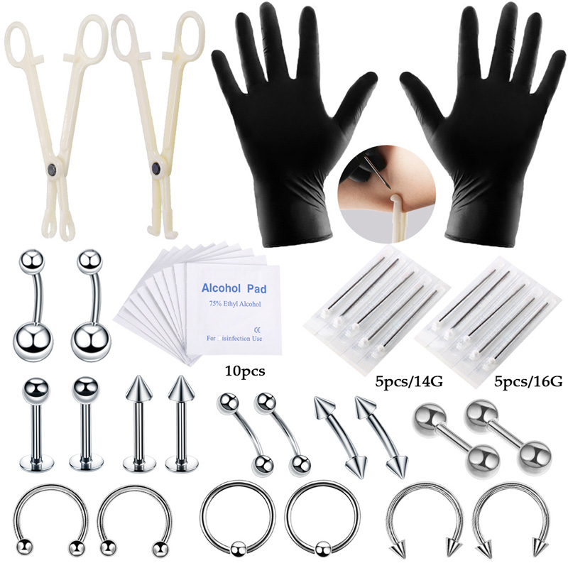 Jewelry Making Pliers Set - 42 Stks/set Piercing Tool Kit Piercing
