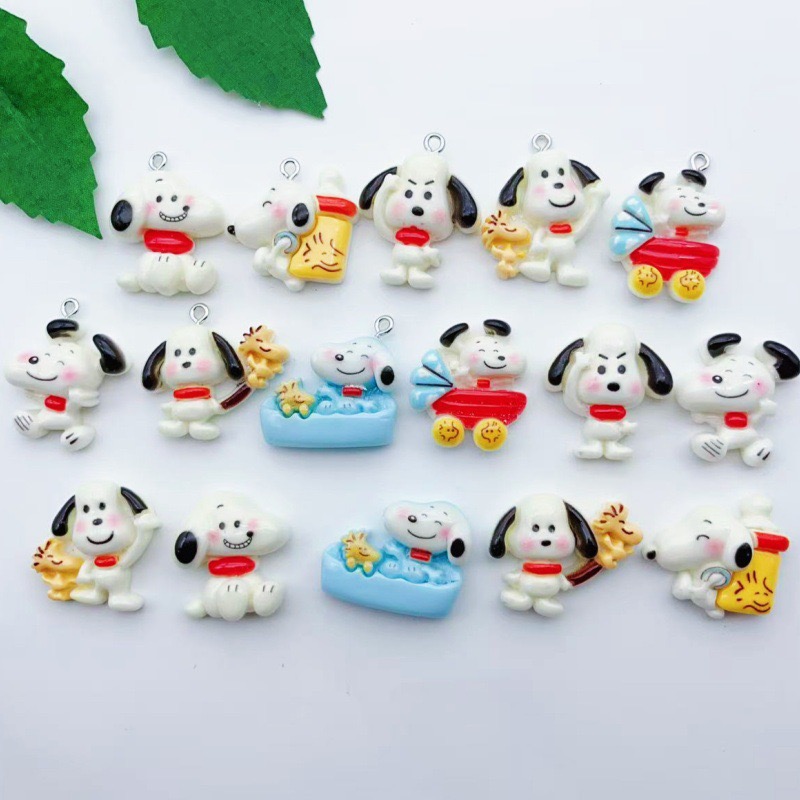 Jewelry Making Factory - 12 stuks hars cartoon hondenhangers, DIY
