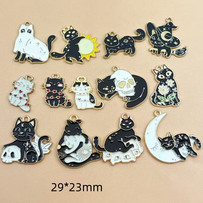 Jewelry Making Factory - 10 stuks originele legering emaille zwarte