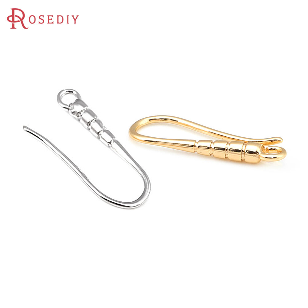Jewelry Making Earring Supplies - 10PCS 19.5x7MM 18K Goud Kleur Messing