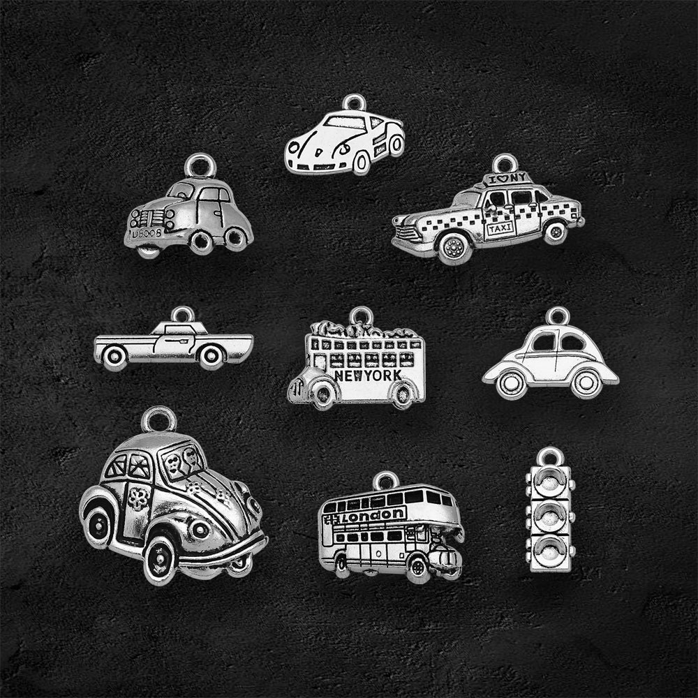 Verzilverd Taxi Bus Auto Reize - Jewelry Making London recensie en prijs