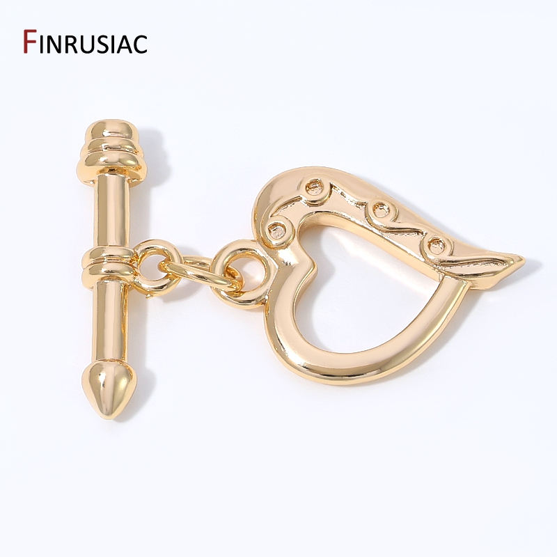 14K verguld messing hartvormig - Toggle Clasp Gold recensie en prijs