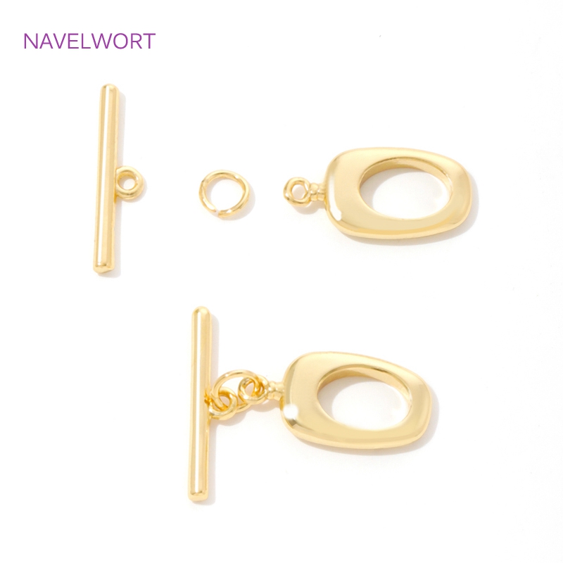 18K verguld messing onregelmat - Toggle Clasp Gold recensie en prijs