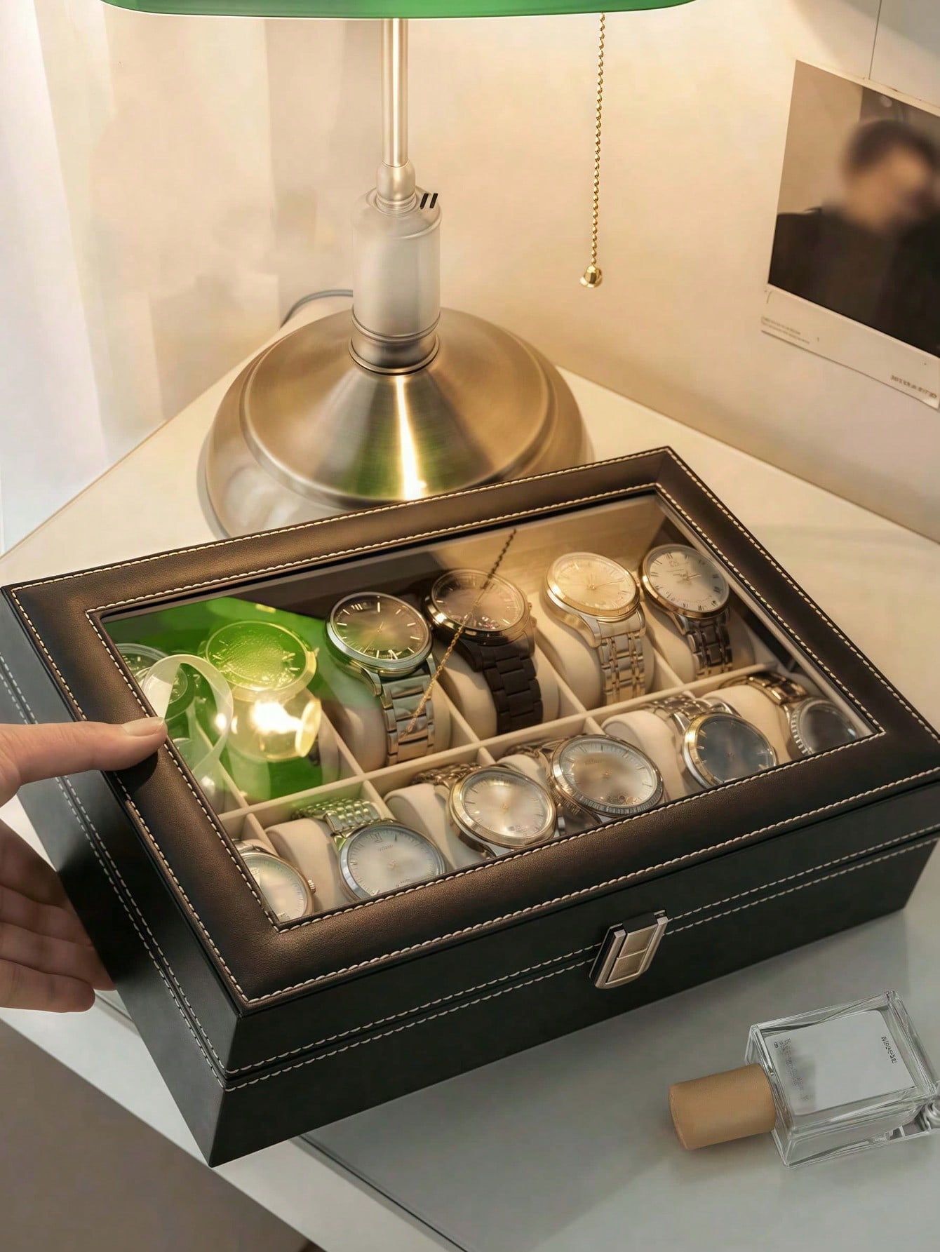 Leren horlogedoos met slot, gr - Jewelry Making Box recensie en prijs