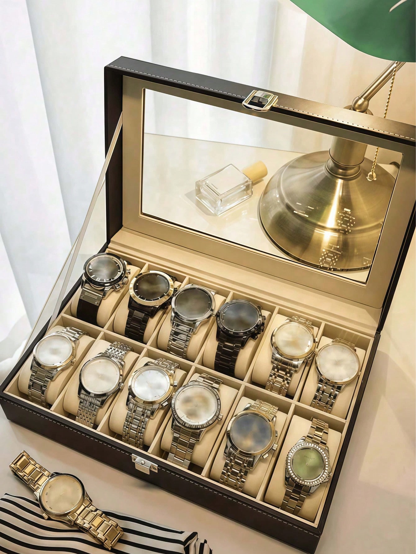 Leren horlogedoos met slot, gr - Jewelry Making Box recensie en prijs