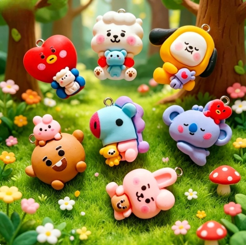 7 stks BT21 Hars Cartoon Charm - Jewelry Making Earring Supplies recensie en prijs