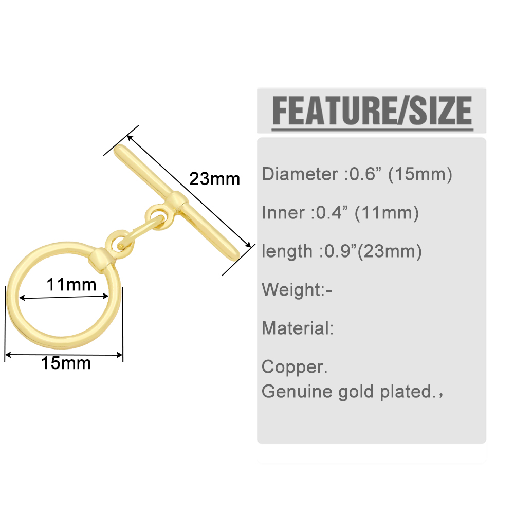 OCESRIO Trendy Toggle Ronde Sl - Toggle Clasp Gold recensie en prijs