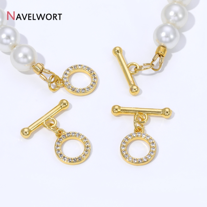 18K verguld messing met zirkoo - Toggle Clasp Gold recensie en prijs